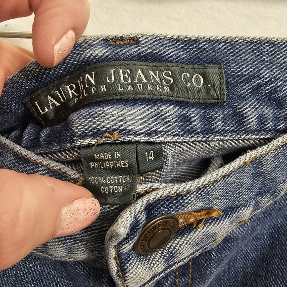 Lauren Jeans Co. Ralph Lauren Cropped Plus Size Relaxed Jeans Women's Size 14 - Picture 4 of 8